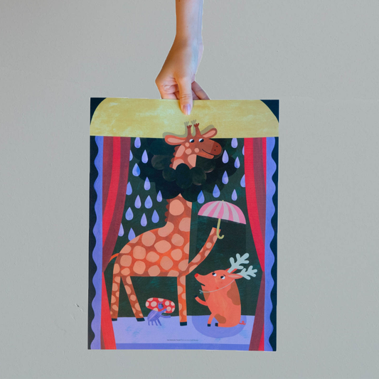 Poster - Podiumdieren in de herfst door Aniek Bartels